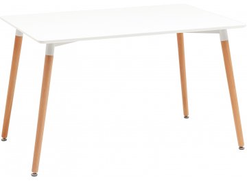 Обеденный стол Ларвик 120*80 белый на дер. ножках