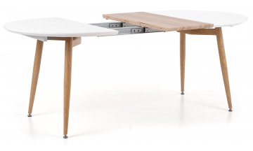 Стол деревянный обеденный Аврора белый / дуб медовый