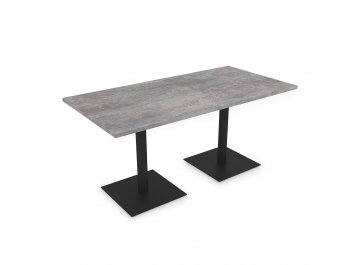 Деревянный обеденный стол EXTEND-120 teakwood/черный basalt/черный