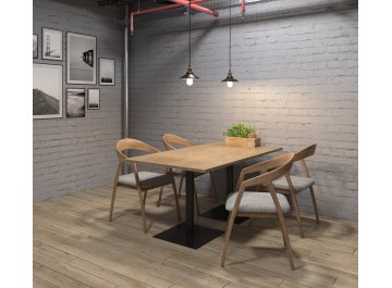 Обеденный стол EXTEND-120 белый/черный