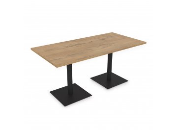 Обеденный стол EXTEND-160 teakwood/черный