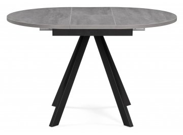Обеденный стол Трейси 90(120)х90х75 бетон / черный