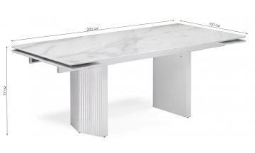 Стеклянный стол Моцарт 200