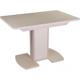 Стол Альфа ПР КМ молочный дуб / камень 06 / ножка 05 молочный дуб / крем