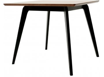 Обеденный стол Arki М 90 черный / натуральное дерево