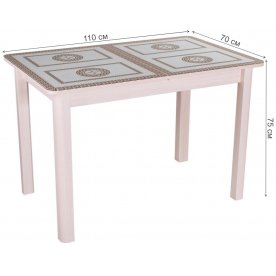 Стол Гамма ПР молочный дуб / ст-71 / ножка 04 молочный дуб