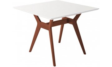 Деревянный стол Нарвик белый / темный орех