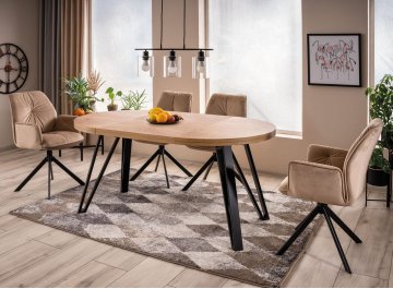 Стол раздвижной Galaxy 100-168/100/76 дуб артизан / черный