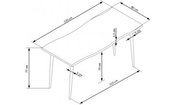 Деревянный стол Larson 120/80/77