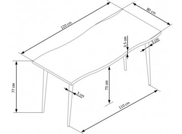 Деревянный стол Larson 120/80/77