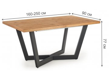 Деревянный стол Massive 160-250/90/77