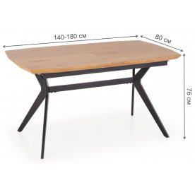 Деревянный стол Gustavo 140-180/80/76