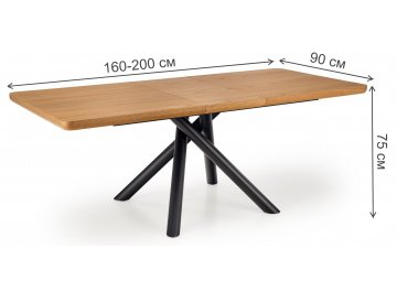 Деревянный стол Derrick 160-200/90/75