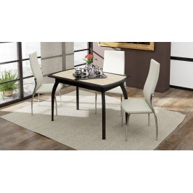 Стол обеденный Стамбул ПО СМ-220.02.15 на деревянных ножках венге / пикадилли