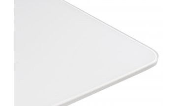 Стеклянный стол Оливер лиственница горная / белый