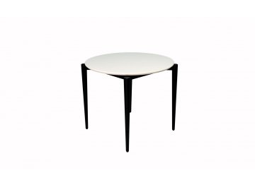 Обеденный стол Pawook К 90 черный / натуральное дерево черный / слоновая кость