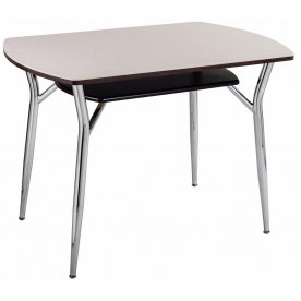 Стол Реал ПО-2 КМ венге / камень-06 / ножка 06 хром