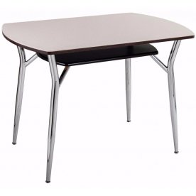 Стол Реал ПО-3 КМ венге / камень-06 / ножка 06 хром