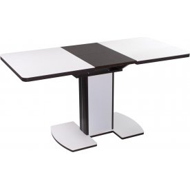 Стол Реал ПР КМ венге / камень 04 / ножка 05 венге/белый камень 04