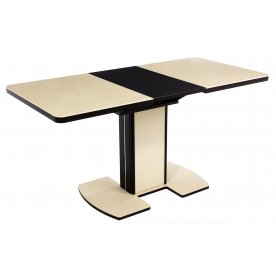 Стол Реал ПР КМ венге / камень 06 / ножка 05 венге/крем камень 06