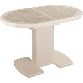 Стол Шарди О крем / плитка 98 / ножка 05 крем