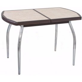 Стол Шарди ПО венге / плитка №98 / ножка 01 хром