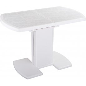 Стол Шарди ПО белый / плитка 05 / ножка 05 белый