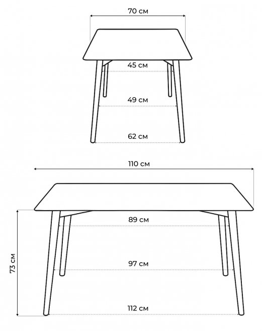 Стол Table 110 white / wood