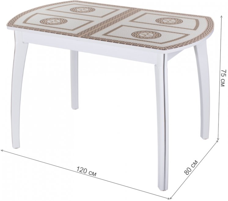 Стол Танго ПО-1 белый ст-71 / ножка 07 винилпленка белая