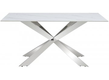 Обеденный стол Traore 160 см камень белый матовый calacata