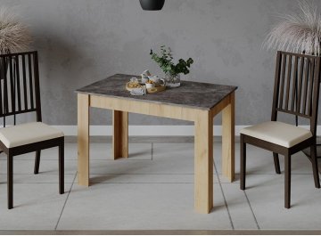 Обеденный стол Промо Тип 4 дуб крафт золотой / ателье темное