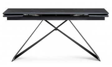 Керамический стол Ноттингем 160(220)х90х79 черный мрамор / черный