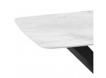Обеденный стол Белатрисса 180х90 белый мрамор