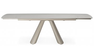 Керамический стол Grig 165(240)x90 серо-бежевый