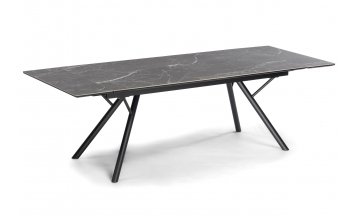 Керамический стол Ворен 180(240)x90 nero markina / черный