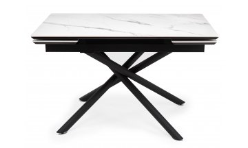 Керамический стол Мэриан 120(180)х80 snow alpin white / черный