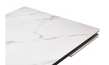 Керамический стол Мэриан 120(180)х80 snow alpin white / черный