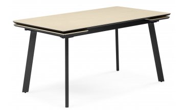 Керамический стол Норман 140 (200) х 80 белый мрамор alpin white / snow white / белый