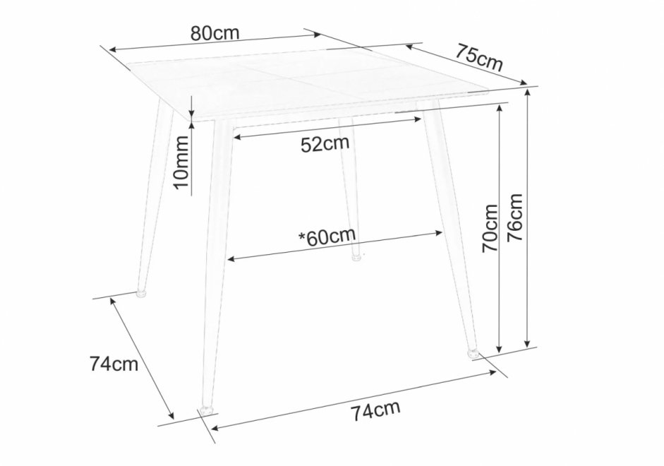 Керамический стол Rion черный