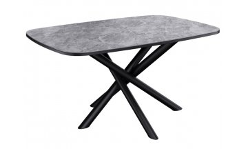 Керамический стол DF1250 черный/керамика серая глянец