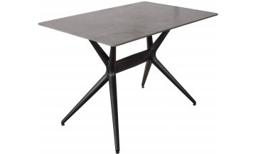 Керамический стол FF Nero Statuario светло-серый мрамор / черный