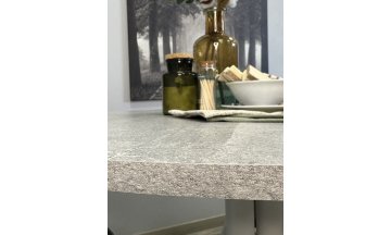 Керамический стол KENNER RR900 белый/мрамор светло-серый