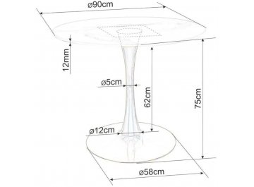 Керамический стол Espero 90
