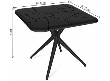 Обеденный стол SHT-DS131 черная / красная