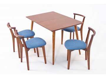 Обеденная группа Монте Франк 120 синий / орех / орех