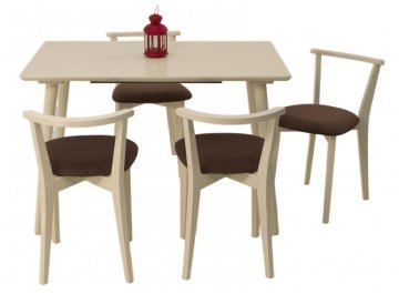 Обеденный стол Монте Франк 120 натуральное дерево / натуральное дерево