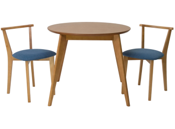 Обеденная группа Сканди Франк К 100 синий / натуральное дерево / натуральное дерево