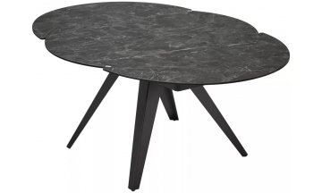 Керамический стол Aksel 130 керамика серый мрамор mona lisa / темно-серый