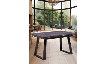 Керамический стол Блайт черный мрамор / черный