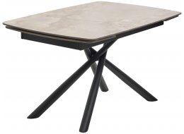 Керамический стол Rivoli 140 gloss amber jade solid ceramic / black